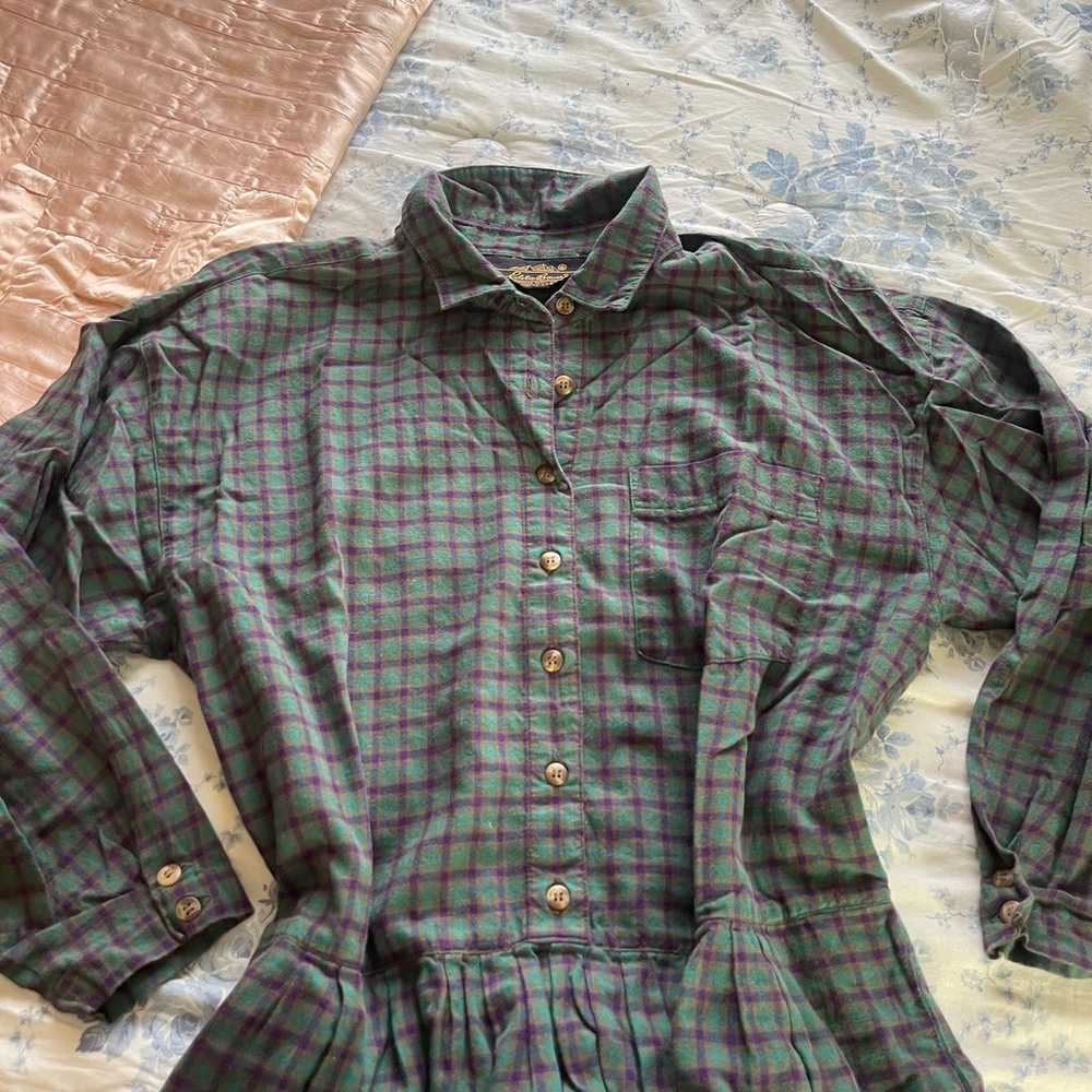 90s Eddie Bauer plaid dress - image 4