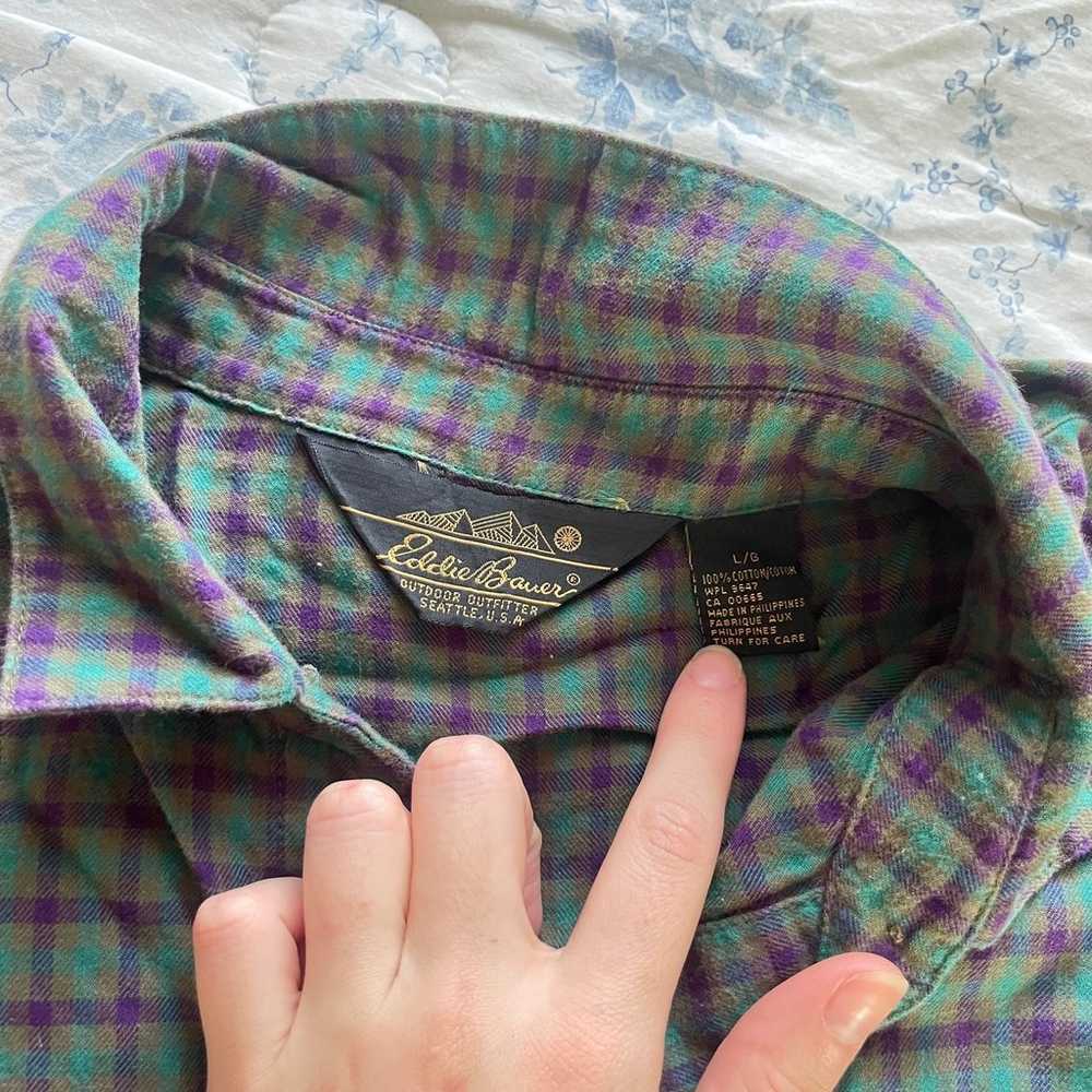 90s Eddie Bauer plaid dress - image 5