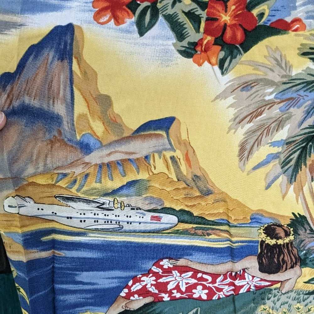 VTG Reyn Spooner Hawaiian Cruise Plane Tropical D… - image 3