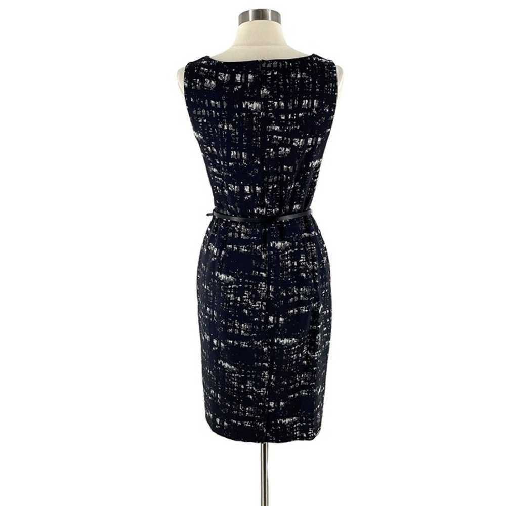 Max Mara Navy White Sleeveless Textured Abstract … - image 2