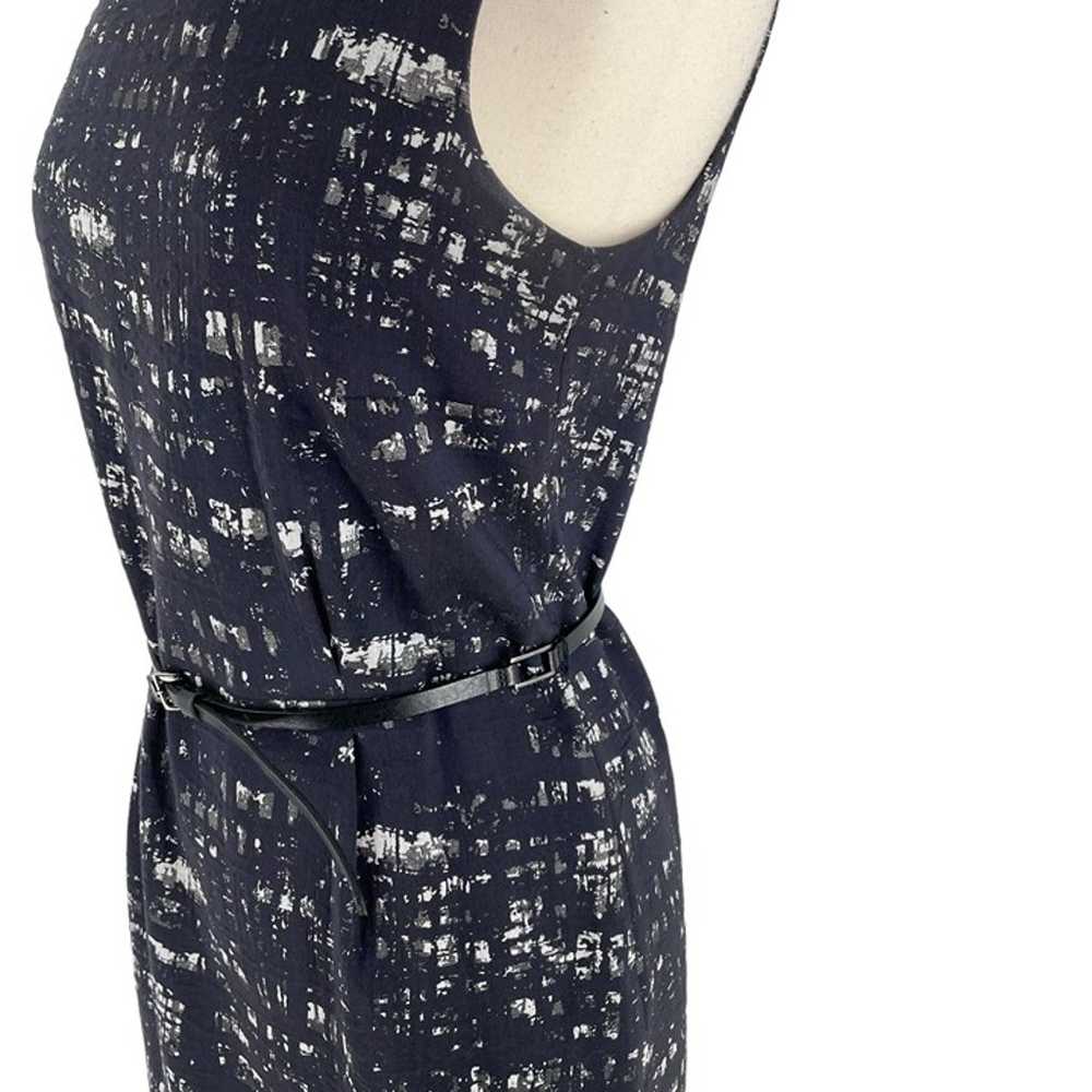 Max Mara Navy White Sleeveless Textured Abstract … - image 3