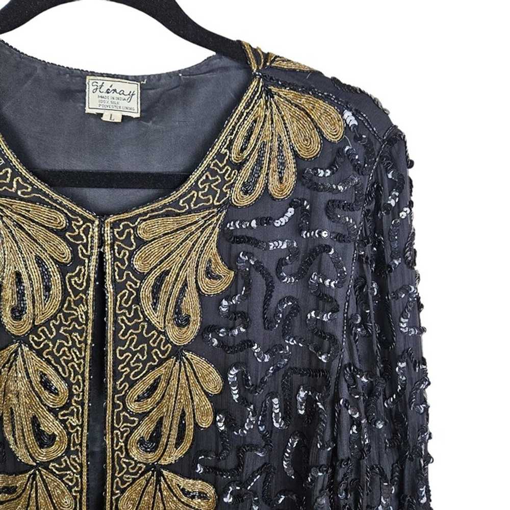 Stenay Vintage Silk Sequin Jacket and Skirt Velve… - image 9