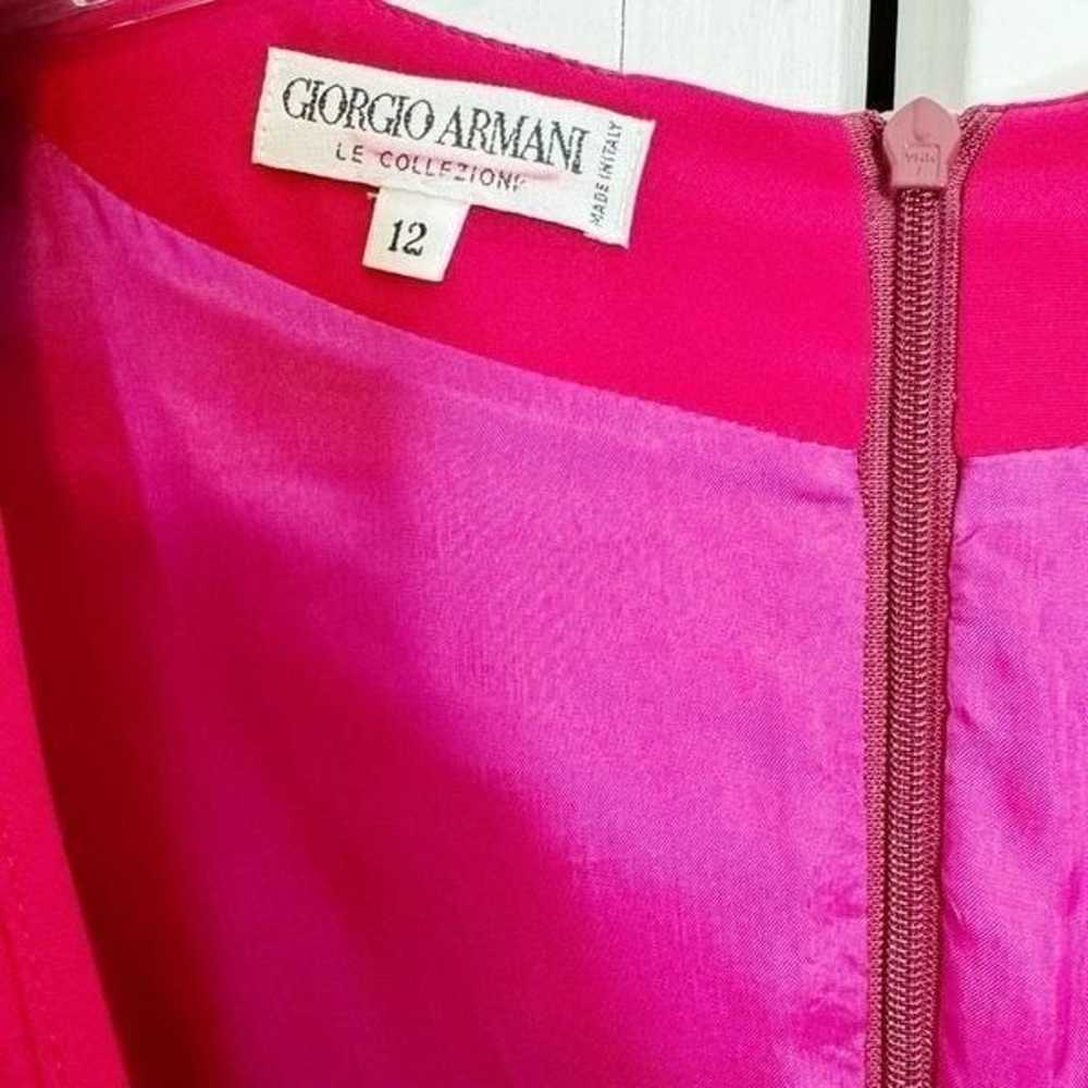 Vintage Giorgio Armani Collection Magenta Drape S… - image 5