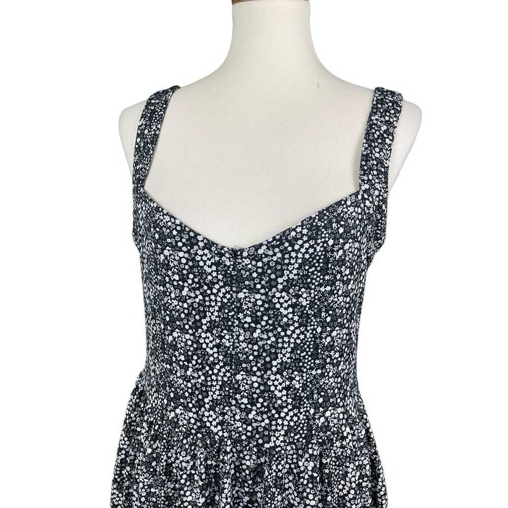 BeBop Dress Women's XL Floral A-Line Black Sleeve… - image 2