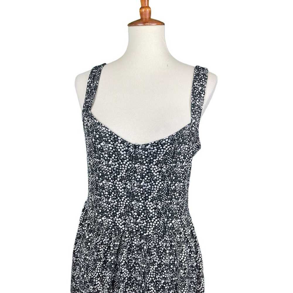 BeBop Dress Women's XL Floral A-Line Black Sleeve… - image 5