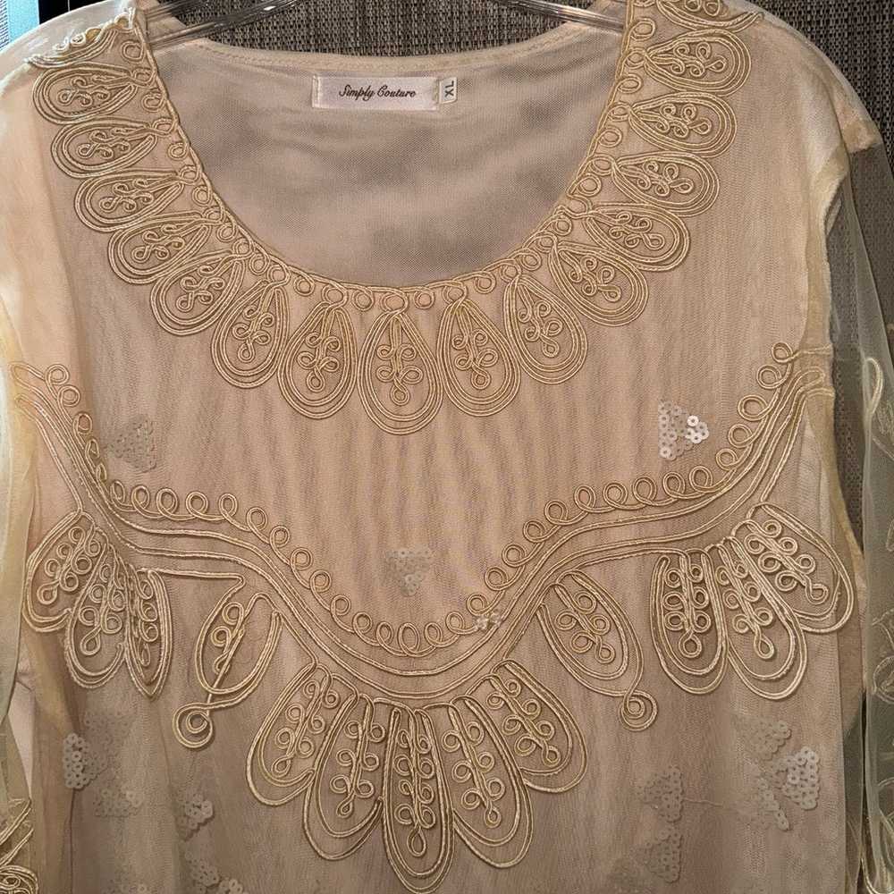 Simply Couture Long Sleeved Lace Dress Size XL - image 4