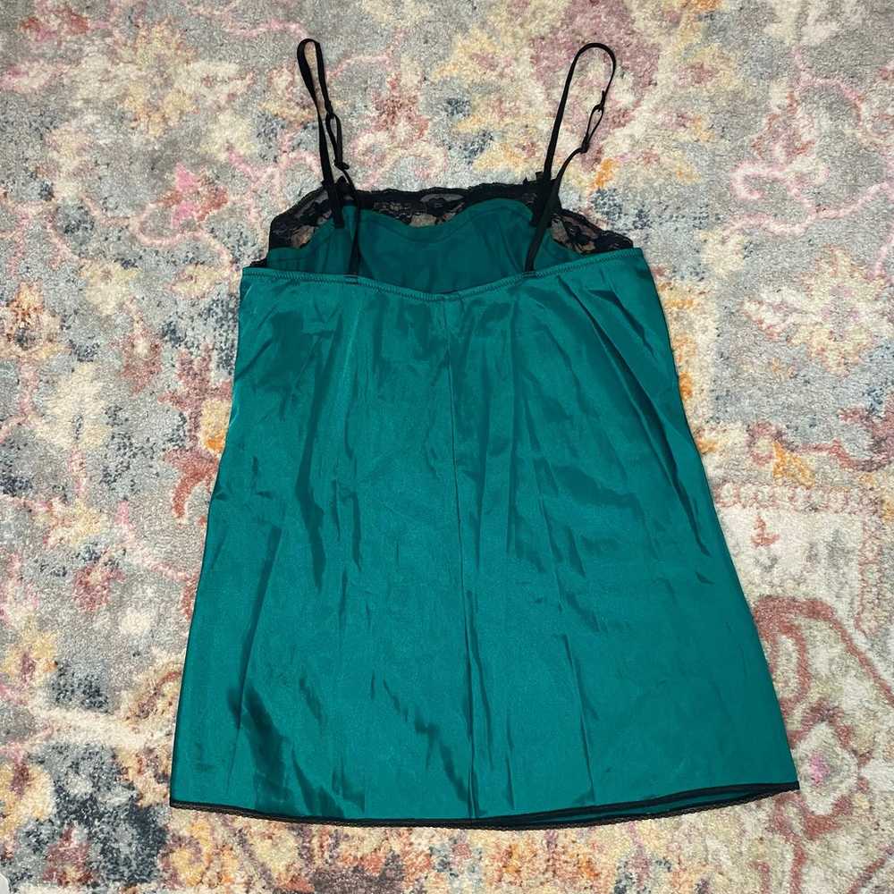 Vintage Y2K black and green whimsigoth satin mini… - image 5