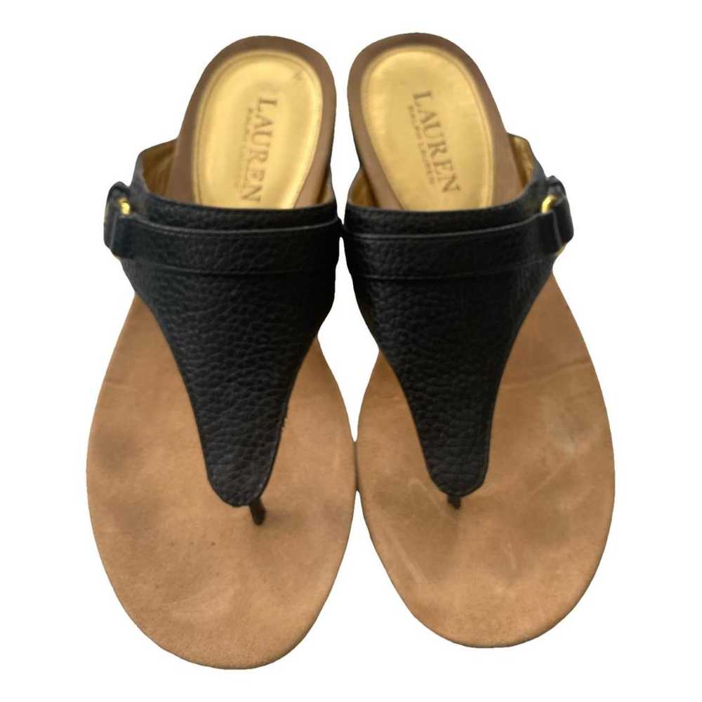 Lauren Ralph Lauren Leather flip flops - image 1