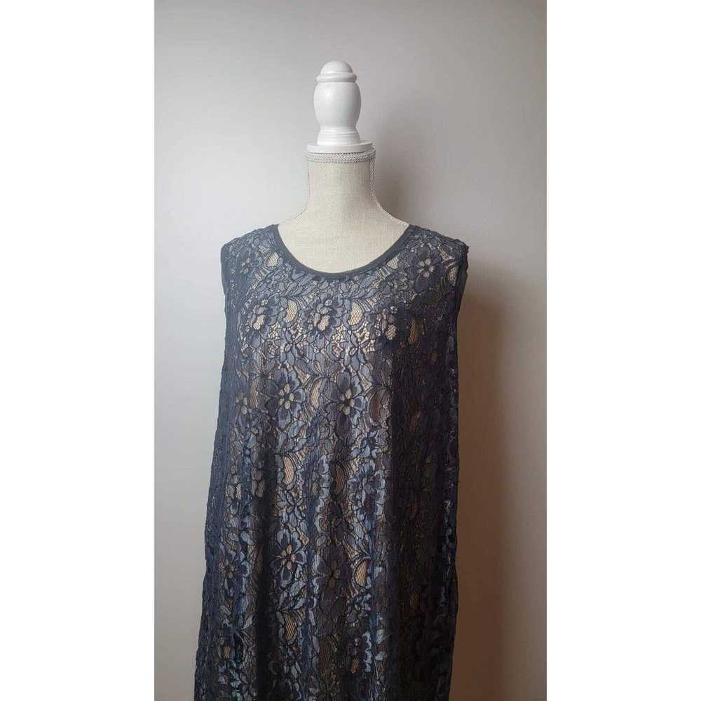 Simply Vera Wang Lace Overlay Dress Ladies XL Nav… - image 5