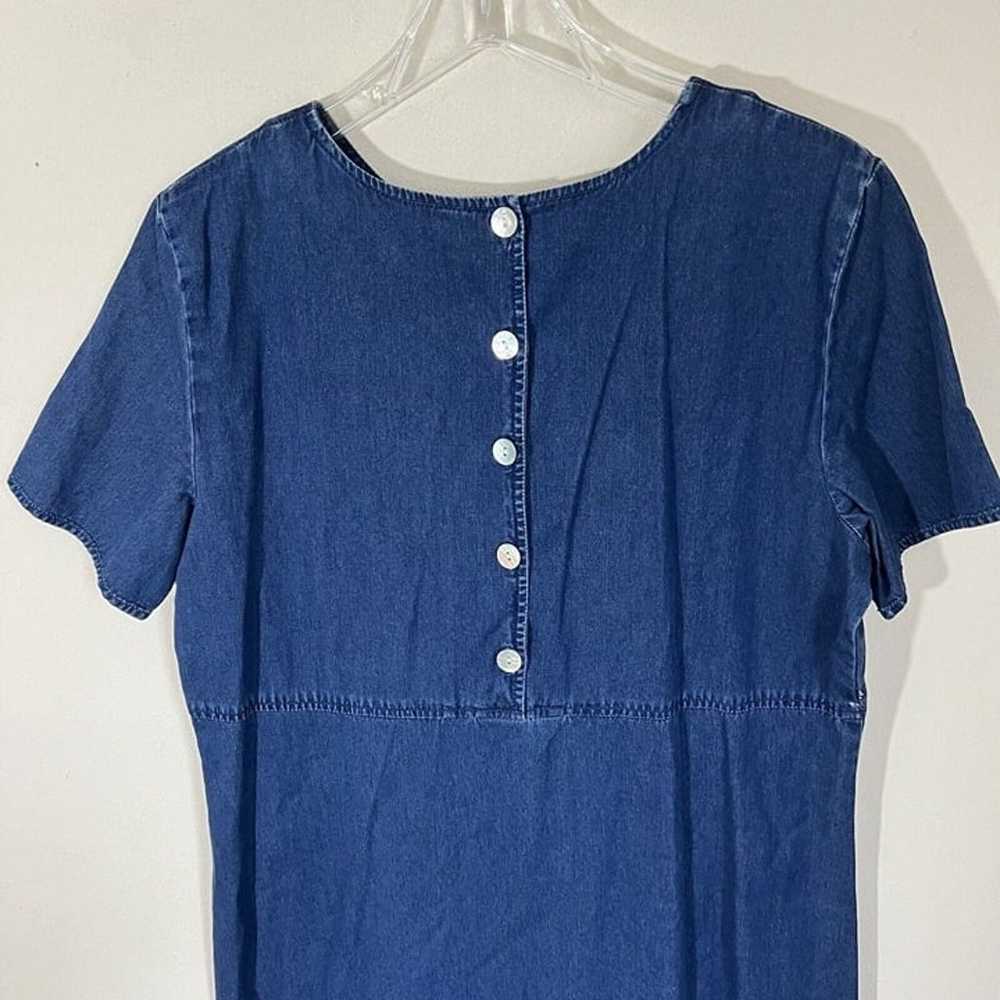 Talbots Maxi Dress Womens Size 16 Blue Chambray D… - image 3