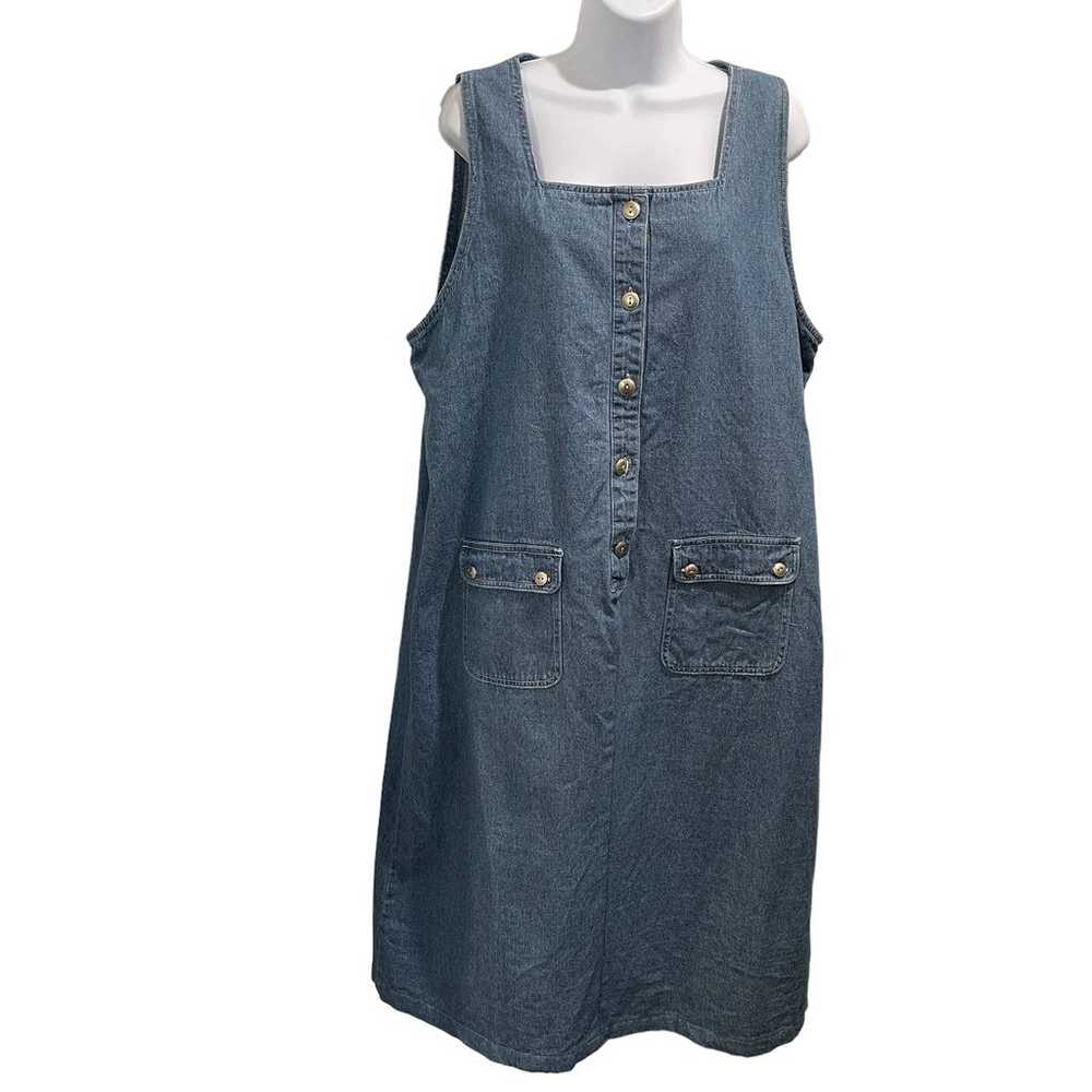 Boho Blue Denim Dress Vintage Original Ty Wear Wo… - image 1