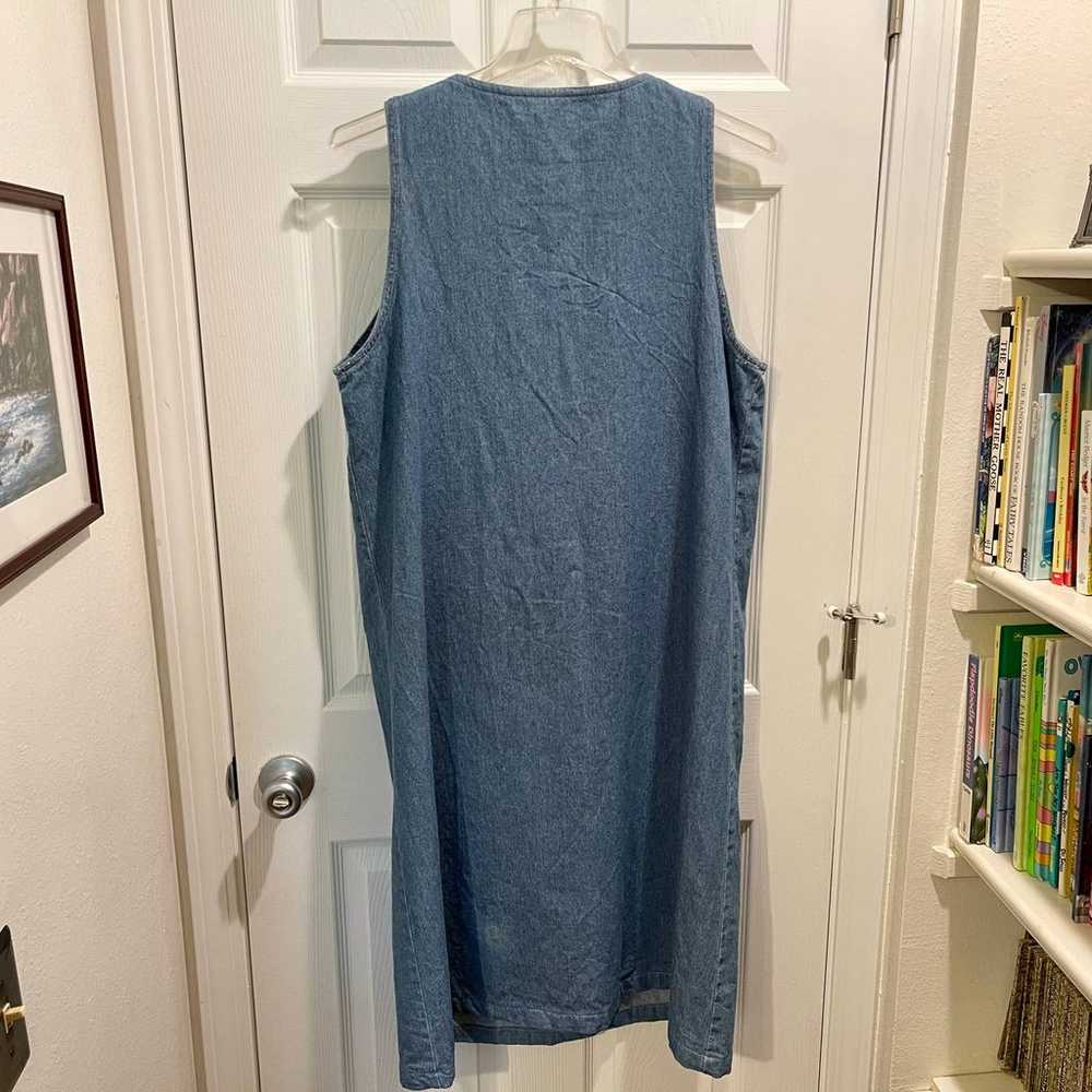 Boho Blue Denim Dress Vintage Original Ty Wear Wo… - image 2