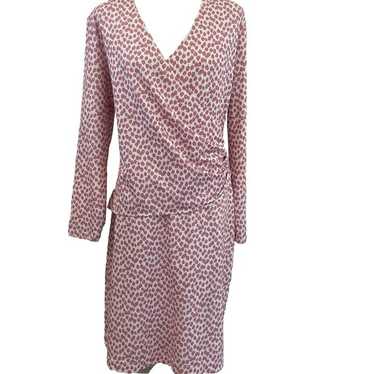 Vintage 80s Newport News Wrap Ditsy Print Dress W… - image 1