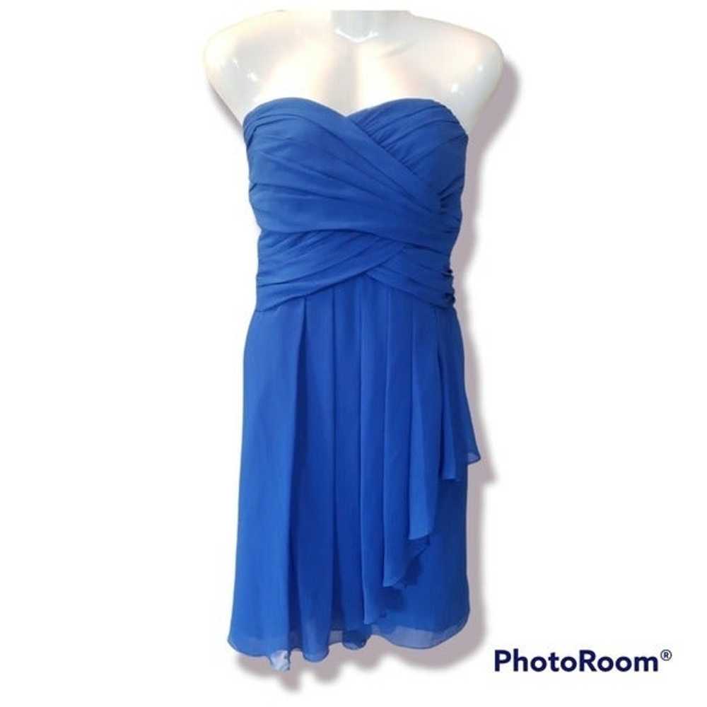 Crinkle Chiffon Strapless Dress sz 18 - image 1