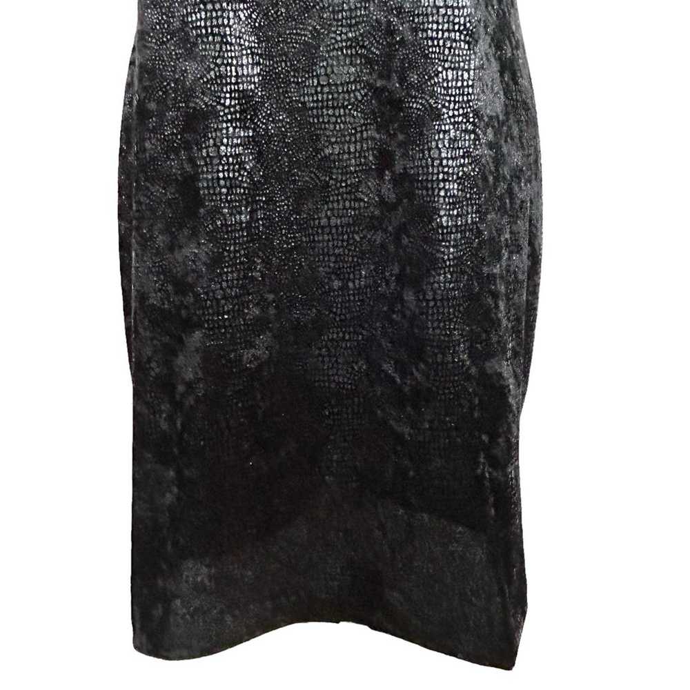 CAROLE LITTLE Black Snake Print DRESS 16 Velvet S… - image 2