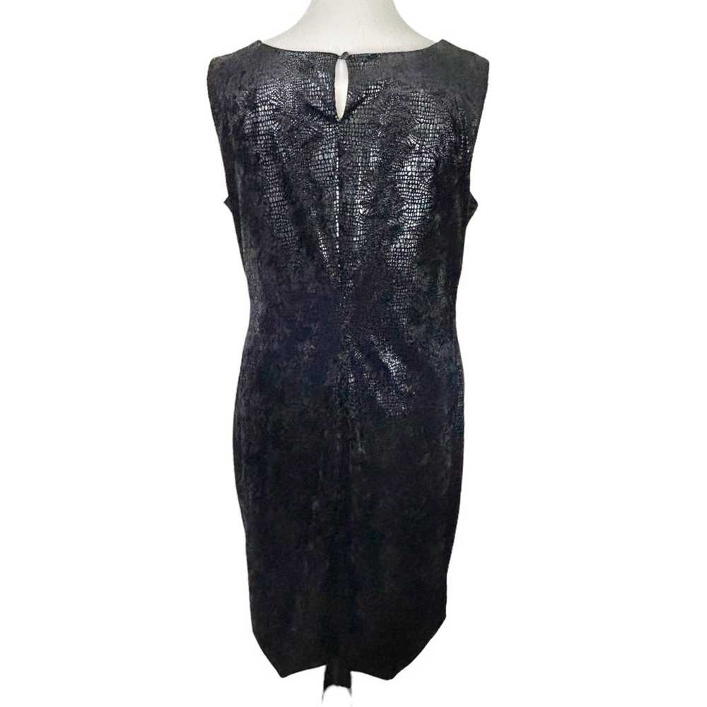 CAROLE LITTLE Black Snake Print DRESS 16 Velvet S… - image 5