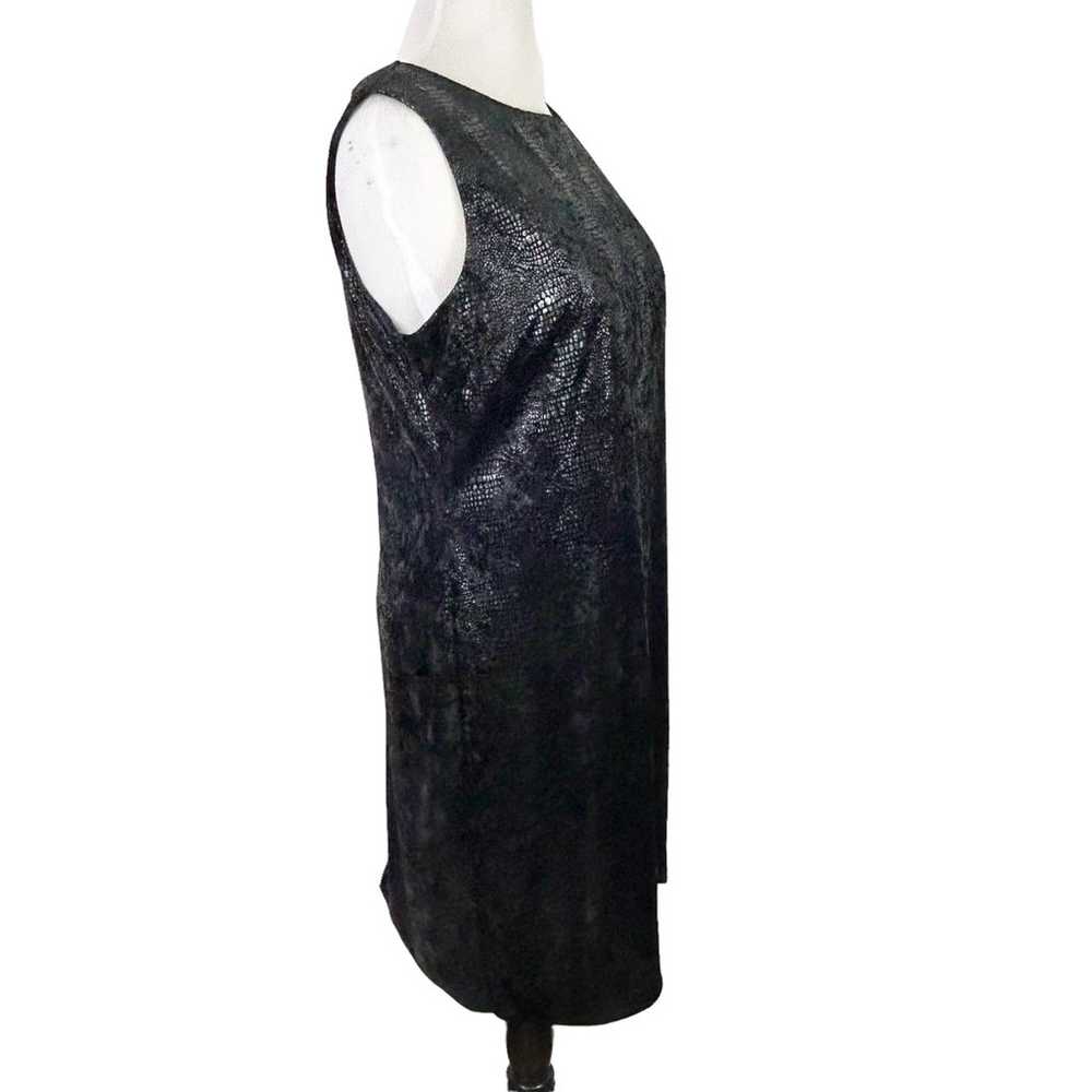 CAROLE LITTLE Black Snake Print DRESS 16 Velvet S… - image 6