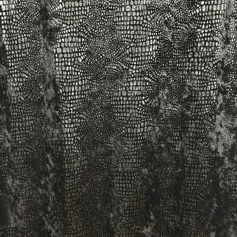 CAROLE LITTLE Black Snake Print DRESS 16 Velvet S… - image 7