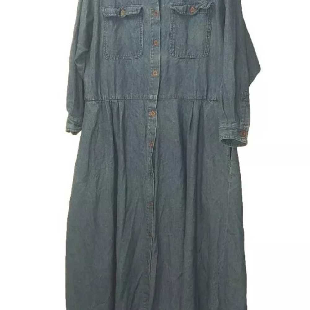 Vintage Lagenlook Maxi Dress Woman Plus 16W Modes… - image 2