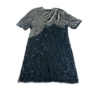 Vintage Laurence Kazer Women's Full Sequin 80's D… - image 1