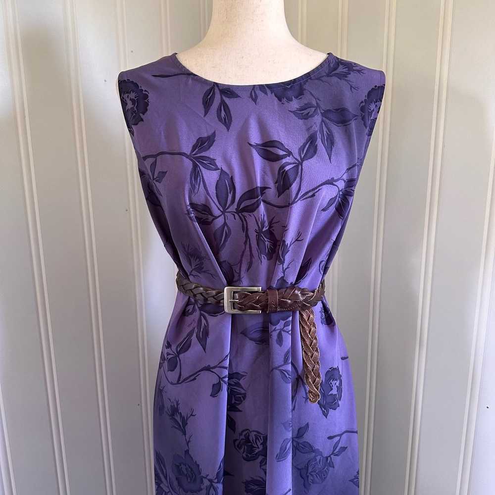 Vintage 90s/Y2K Volup Whimsigoth Purple Floral Mi… - image 2