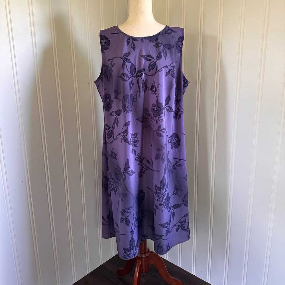 Vintage 90s/Y2K Volup Whimsigoth Purple Floral Mi… - image 3