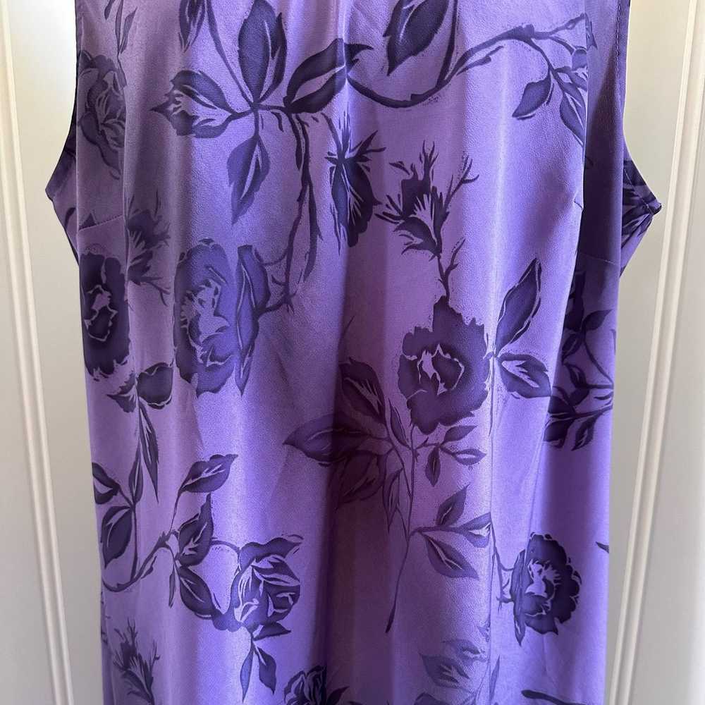 Vintage 90s/Y2K Volup Whimsigoth Purple Floral Mi… - image 4