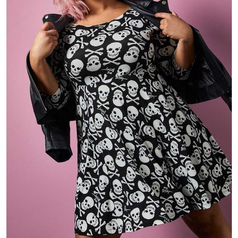 Torrid x Betsey Johnson Black Skull & Bones Ponte… - image 10