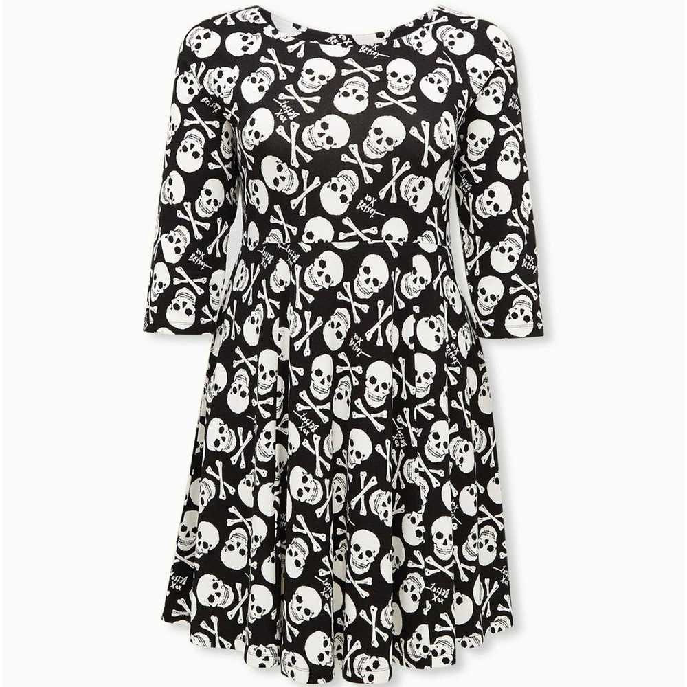 Torrid x Betsey Johnson Black Skull & Bones Ponte… - image 11