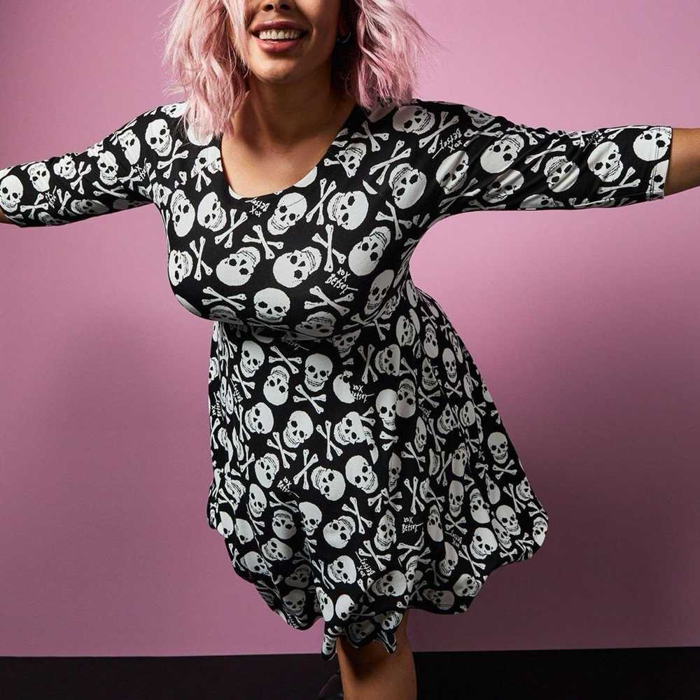 Torrid x Betsey Johnson Black Skull & Bones Ponte… - image 4