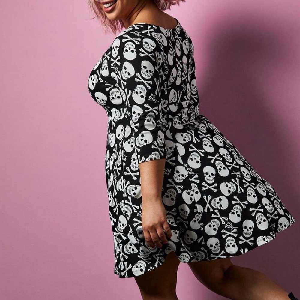 Torrid x Betsey Johnson Black Skull & Bones Ponte… - image 6