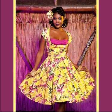 Pinup Couture Alfreda Dress in Baton Rouge print