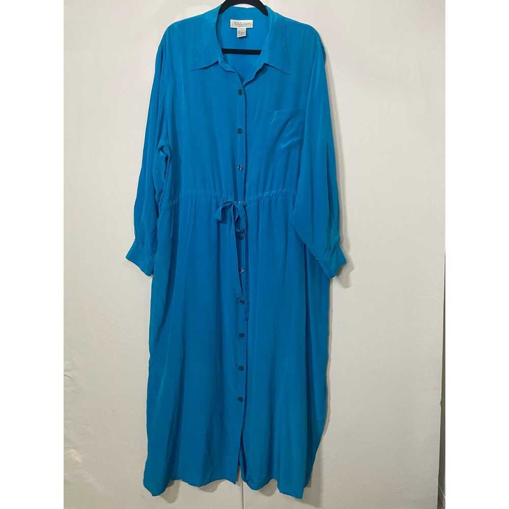 Diane Von Furstenberg 
Silk Assets shirt dress 3X… - image 1