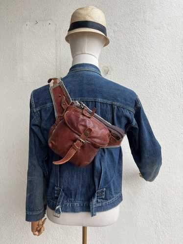 Bag × Japanese Brand × Leather Vintage Tough Jeans