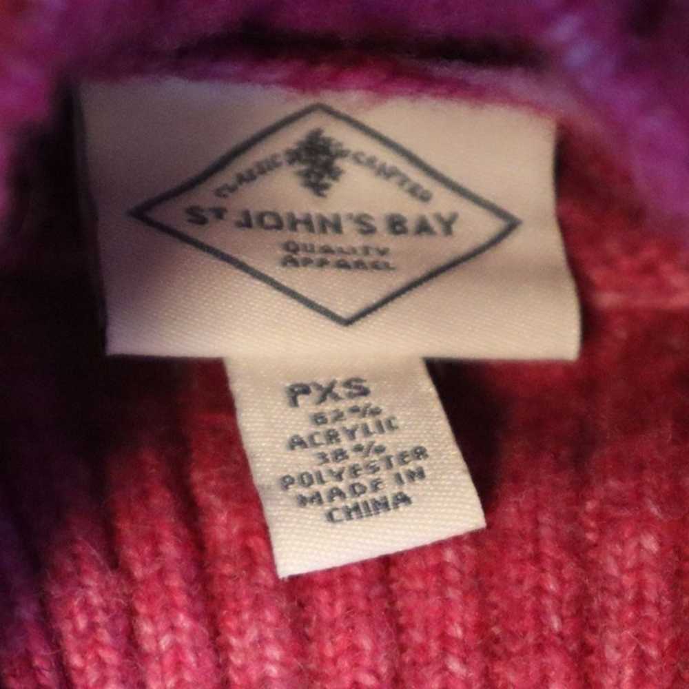 St Johns Bay Pink Turtleneck Cableknit Sweater Si… - image 6