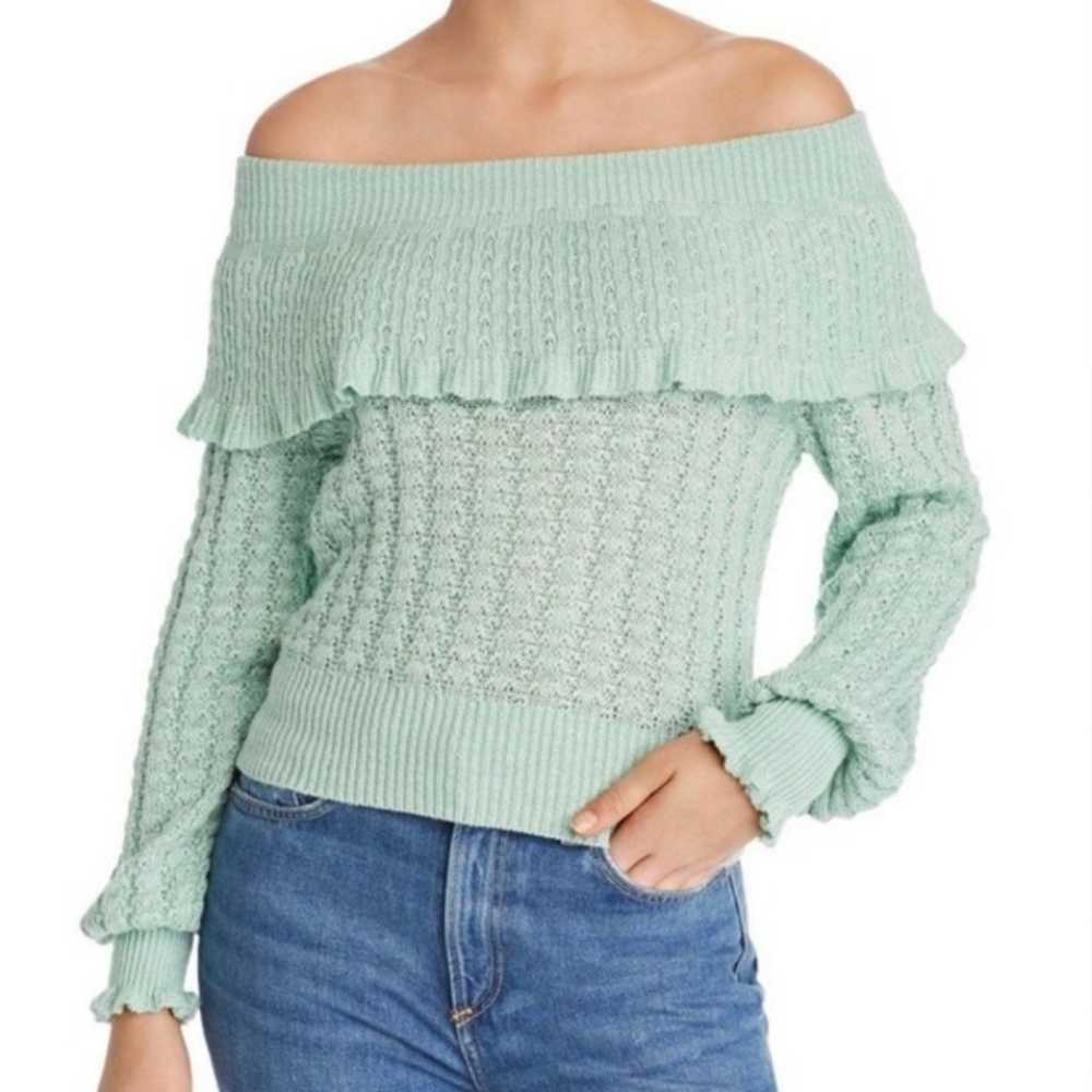 Free People Crazy In Love Knit Ruffle Off The Sho… - image 10