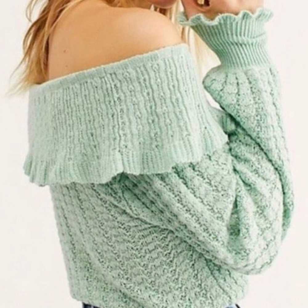 Free People Crazy In Love Knit Ruffle Off The Sho… - image 3