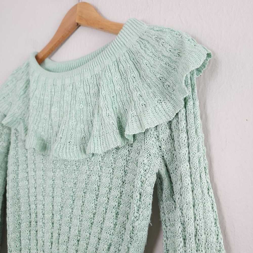 Free People Crazy In Love Knit Ruffle Off The Sho… - image 5