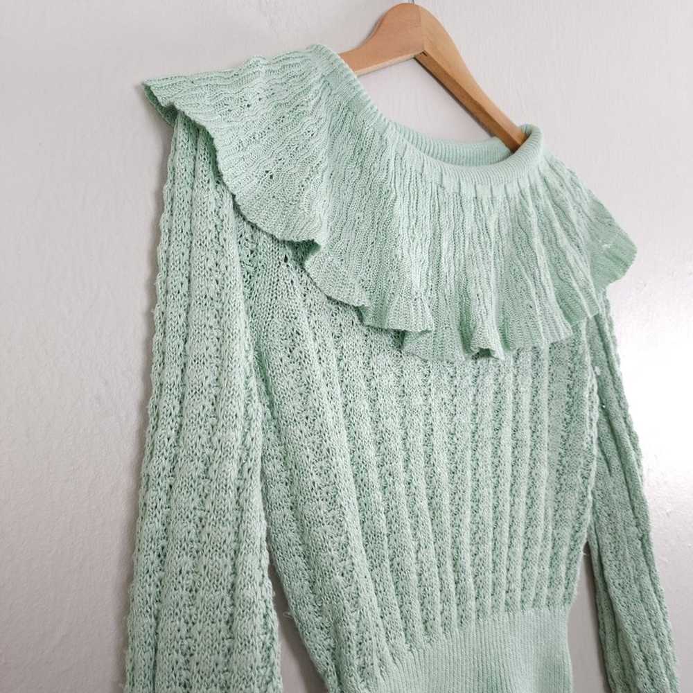 Free People Crazy In Love Knit Ruffle Off The Sho… - image 6