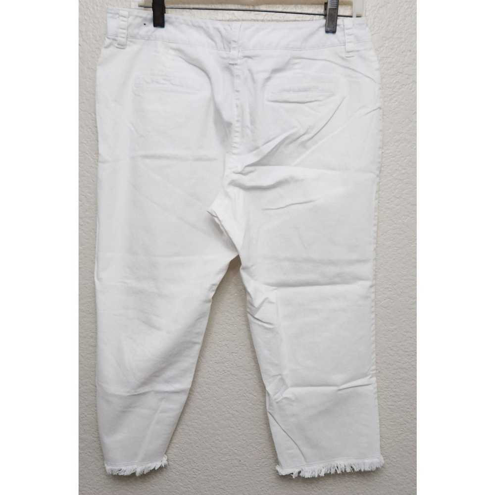 Other Zac & Rachel White Frayed Hem Cropped Pants… - image 3