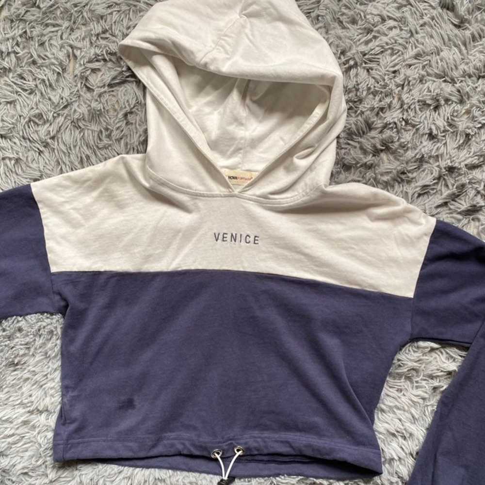 Cropped Drawstring Venice Hoodie - image 4