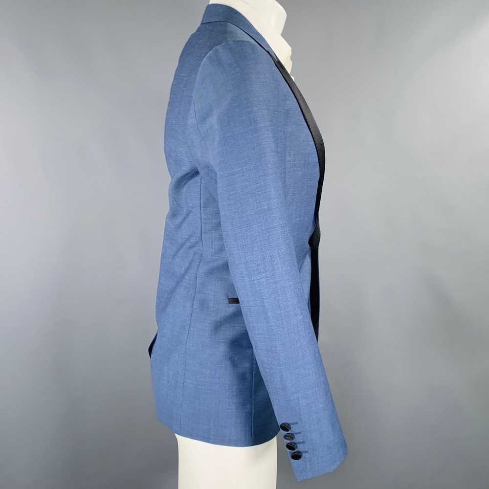 Lanvin Blue Black Color Block Wool Mohair Sport C… - image 3