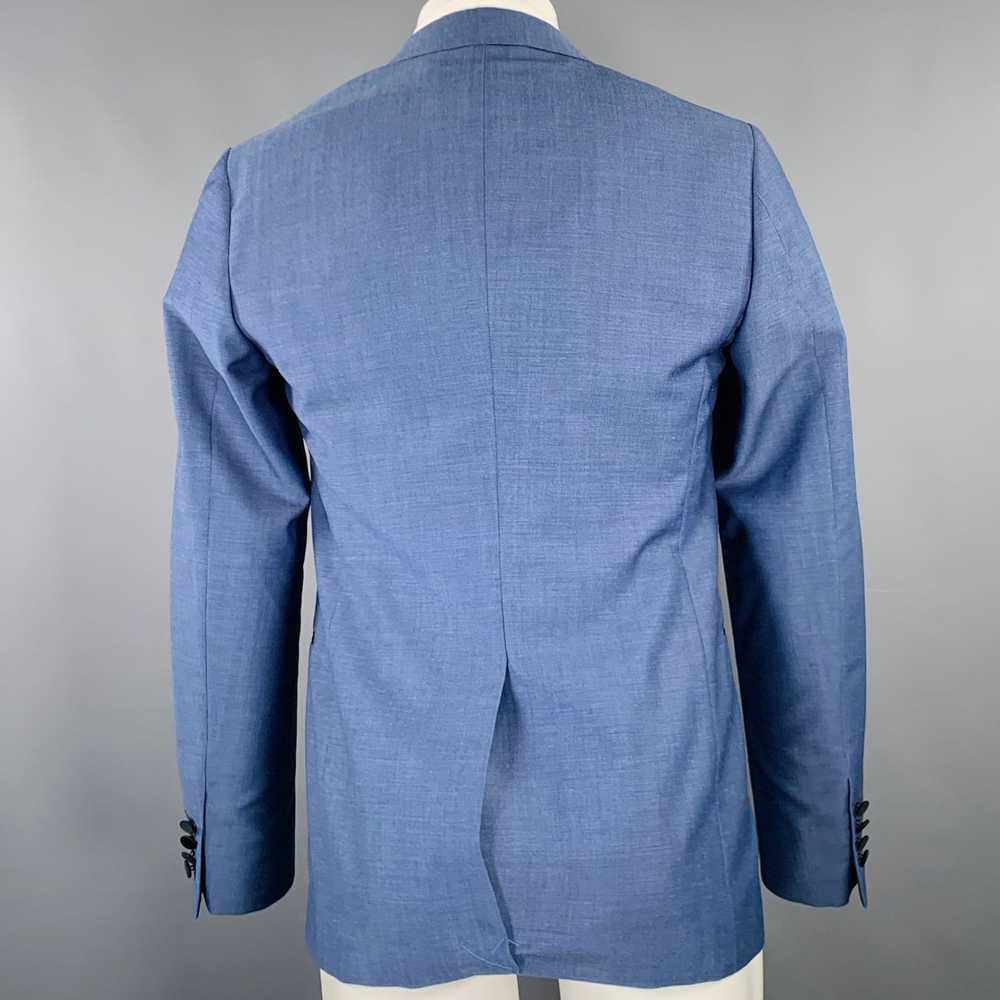 Lanvin Blue Black Color Block Wool Mohair Sport C… - image 4