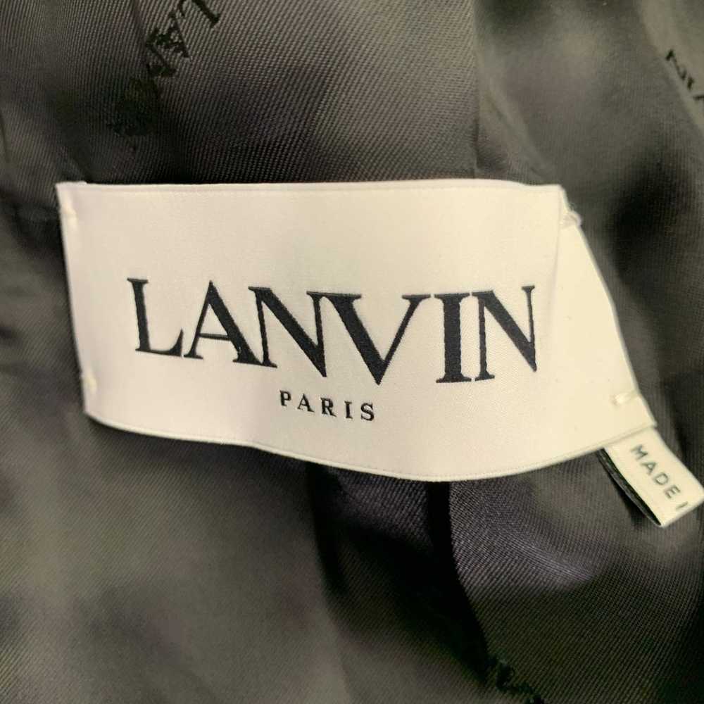 Lanvin Blue Black Color Block Wool Mohair Sport C… - image 7