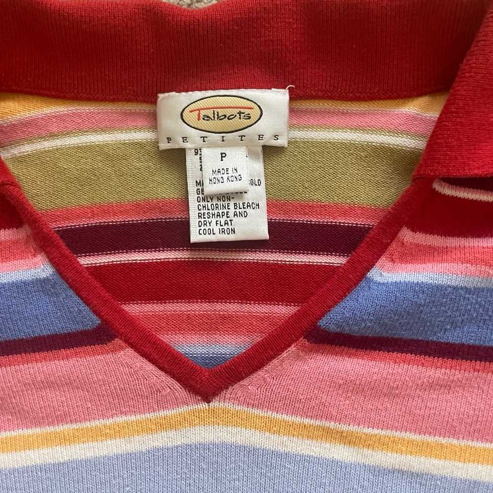 Vintage Colorful Talbots Petites Sweater - image 2