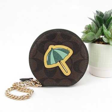 小物 Coach Signature Coin Case Key Ring PVC Coach signature coin case - Gem