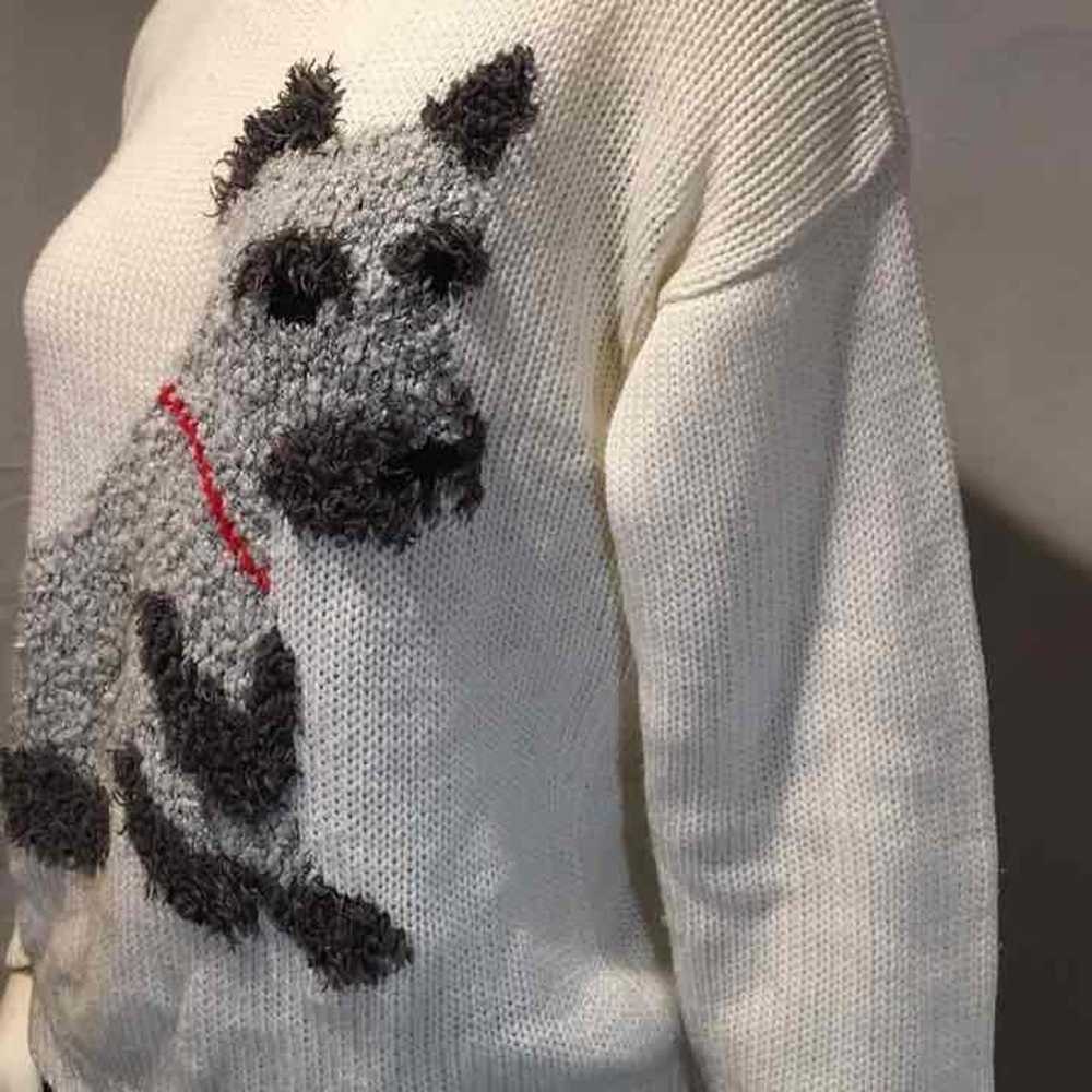 Vintage 3D dog sweater - image 2