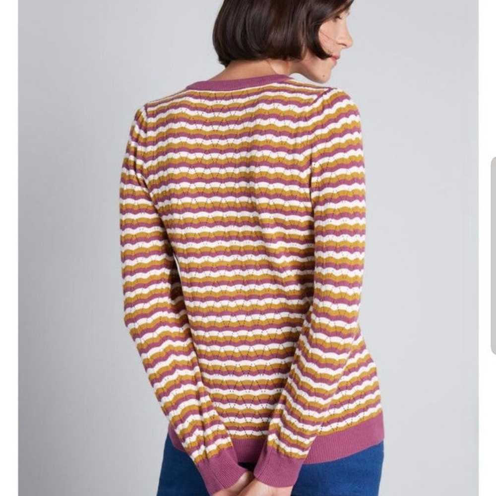 Modcloth Partial Pointelle Sweater - image 4