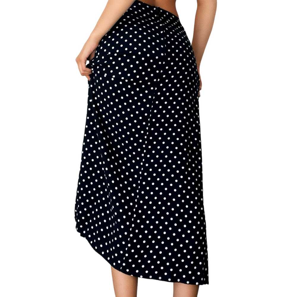 Vintage Navy Polkadot Skirt (S) - image 2