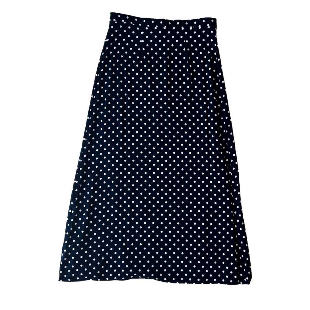 Vintage Navy Polkadot Skirt (S) - image 4